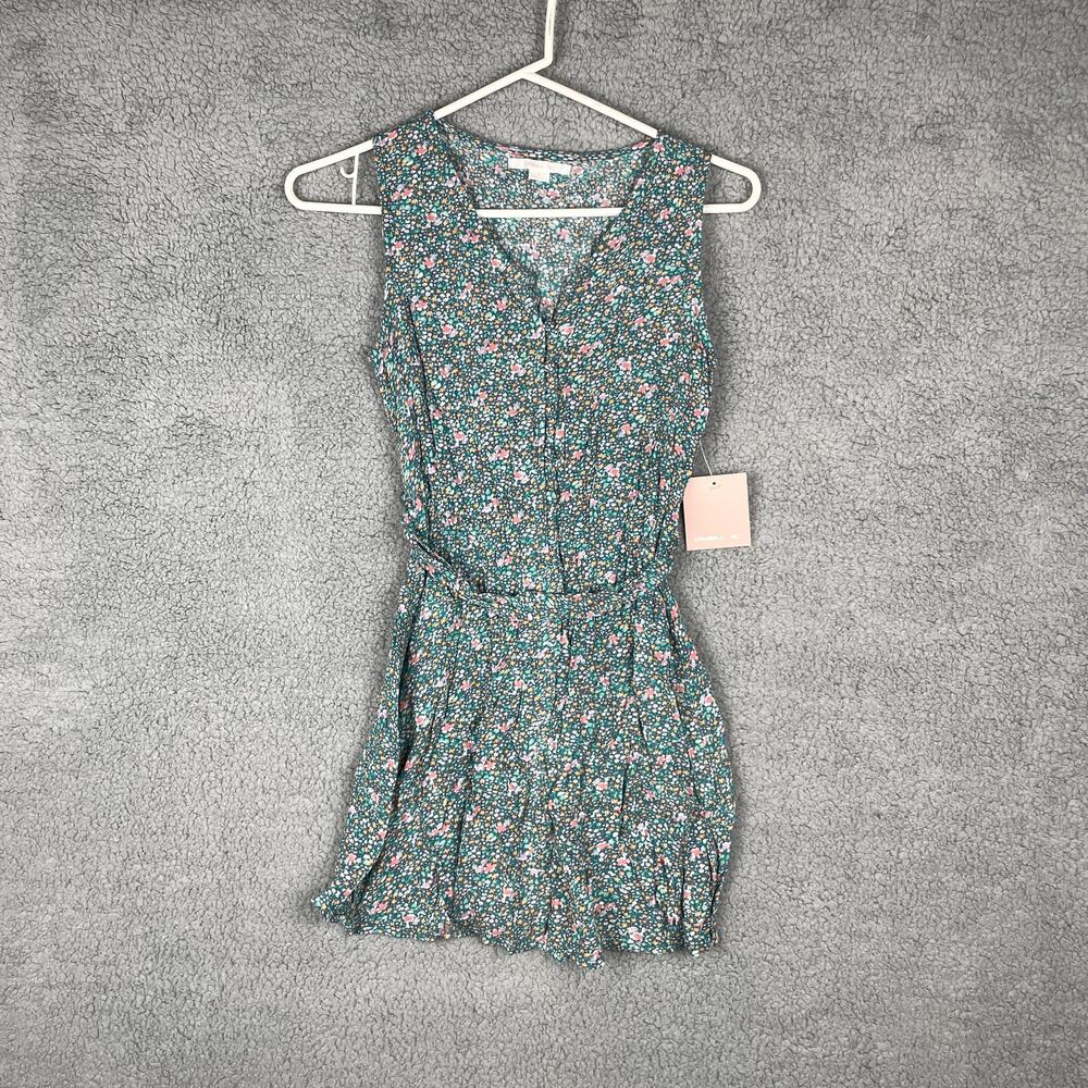 O'Neill Girls' Large (12 Big Kids) Green Floral Viscose Sleeveless Sheila Dress